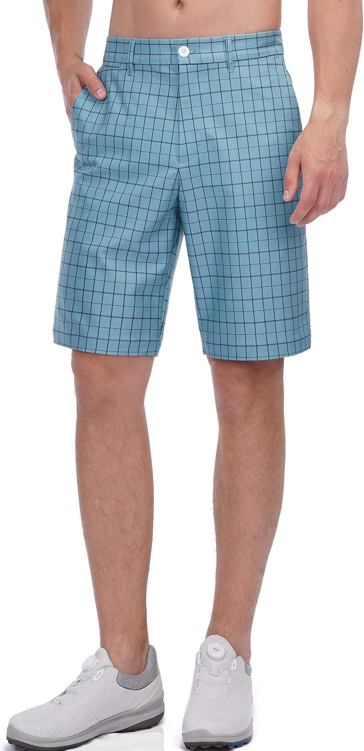 Lesmart Mens Golf Shorts Lightweight Summer Bermuda Stretch Relaxed Fit Shorts Golf with Pockets