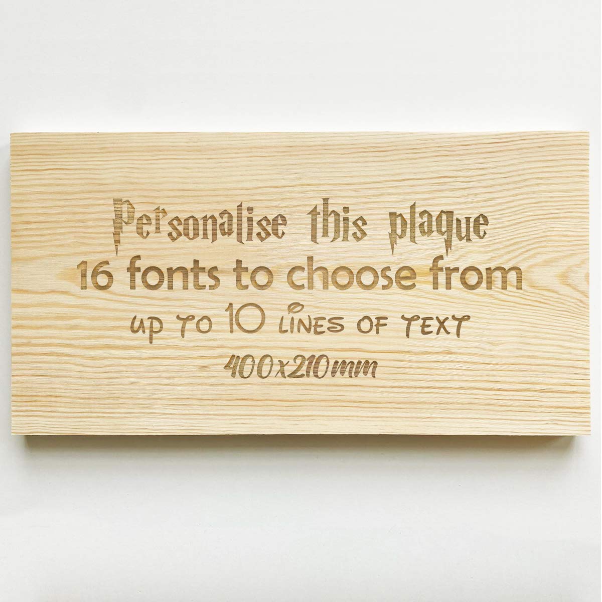 Cutncraft Designs Personalised Large Wooden Sign Plaque Custom Made Wall Door Decor Idea 40 x 21 x 2cm (15.7"x8.2"x0.8")