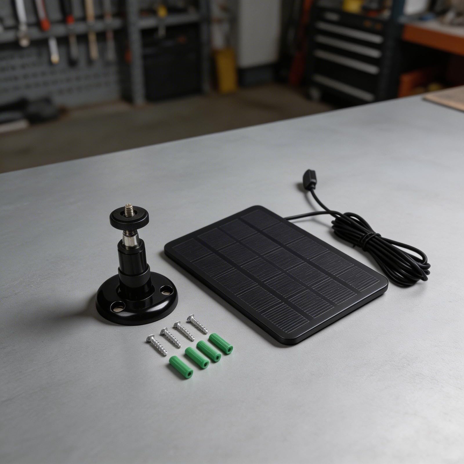 Odporny na warunki atmosferyczne panel słoneczny do kamery bezpieczeństwa Arlo, do użytku na zewnątrz, moduł solarny 4 W, przewód Floodlight Pro 3, 5S (czarny)