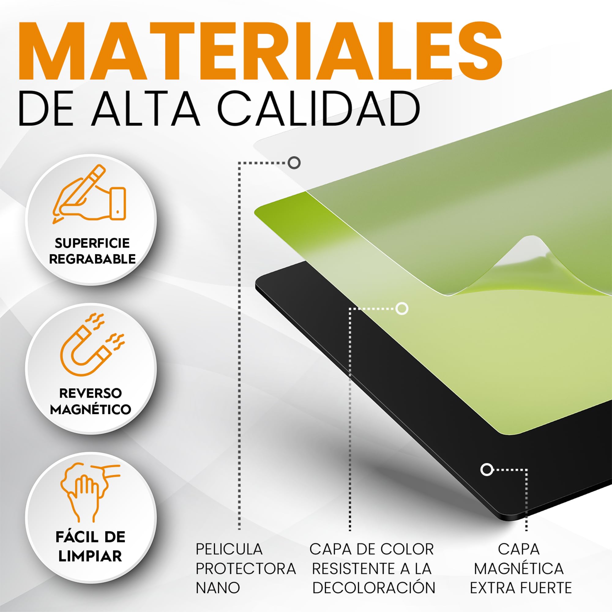 741 Tiras Magnéticas Reescribibles - Set 5 Tamaños Diferentes | 6 Colores - Accesorios Scrum & Kanban - Imán Reescribible - Para Pizarras Magnéticas, Neveras