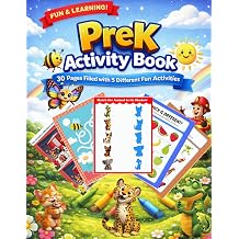 PreK Activity Book 30 Pages Filled with Five Different Fun Activities