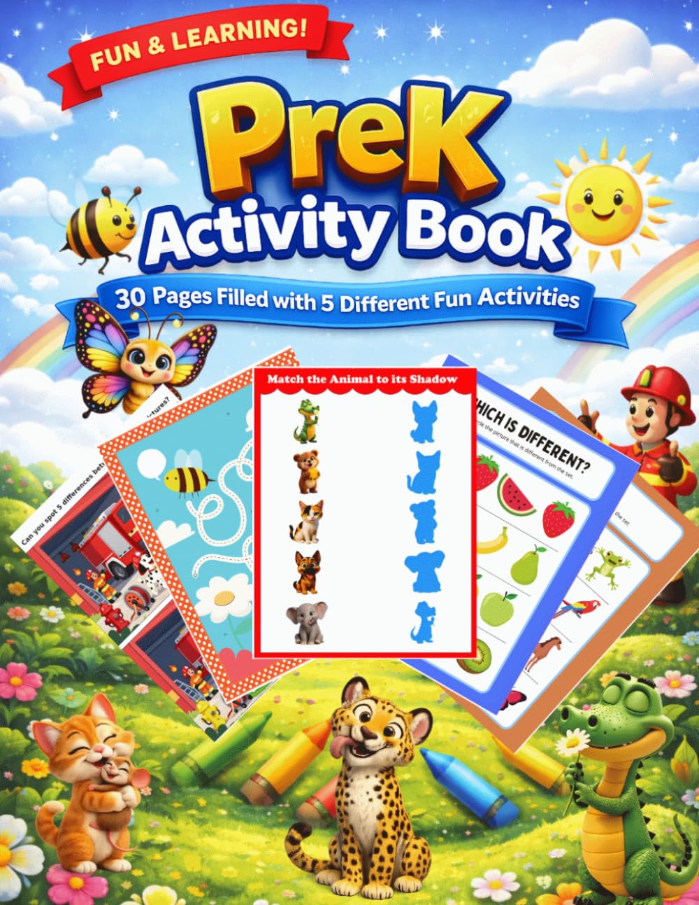 PreK Activity Book: 30 Pages Filled with Five Different Fun Activities