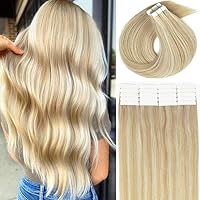 Vista 31 de Lacer Extensiones de cabello con cinta invisible, color negro natural, extensiones de cabello con cinta invisible, 18 pulgadas, cabello humano real