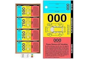 3 Part Valet Parking Tickets Perforated Cardstock Place Valet Tickets Claim Check...
