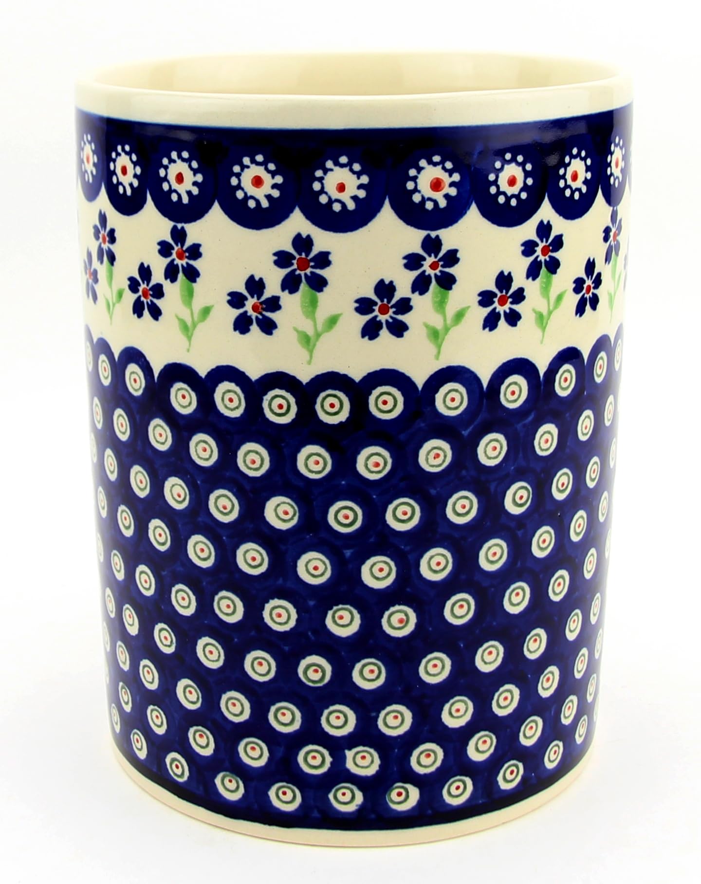 BLACK FOREST DECOR Bear Plaid Ceramic Utensil Holder