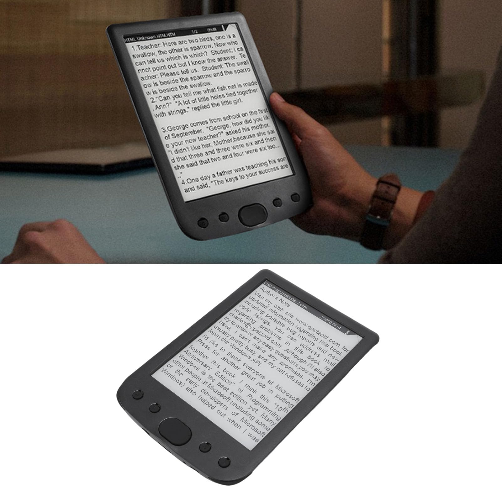 Lector Electrónico con Pantalla Táctil Lector de Libros Electrónicos con Efecto de Pantalla Similar Al Papel con Amplia Compatibilidad para Lectura de Documentos (4G)