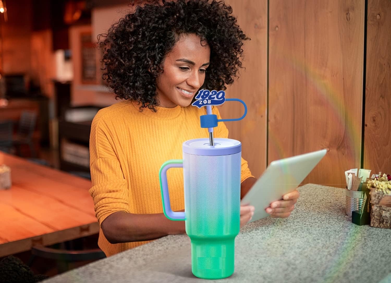 ZPB Sorority Straw Covers for Stanley Tumbler 10mm, 8Pcs ZPB Reusable Straw Topper Lids for 40 & 30 oz Cups (ZPB) image 5