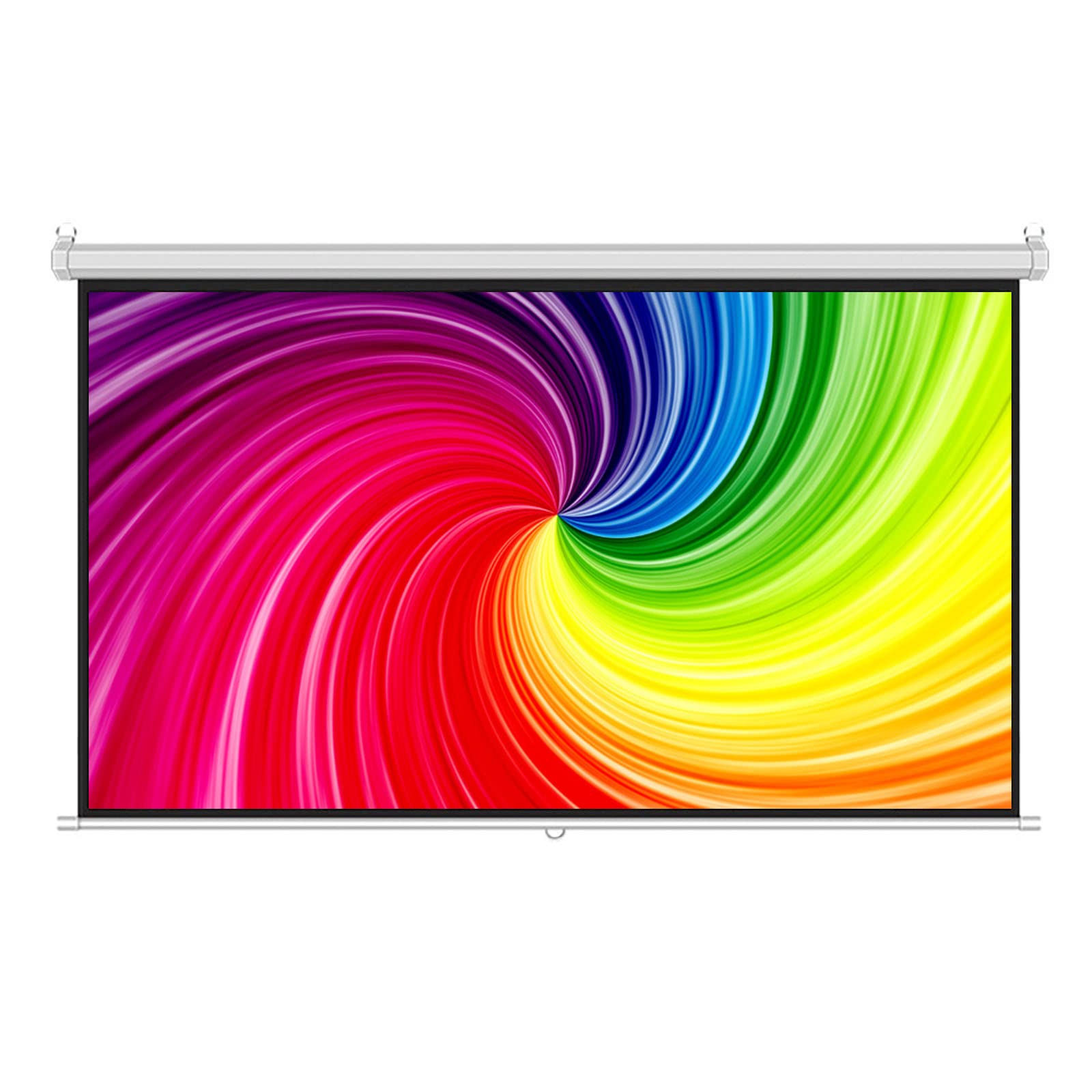 Ekran projekcyjny 4:3/16:9 HD Ręczny, rozkładany, pozbawiony zmarszczek ekran projekcyjny Sufitowy montowany na ścianie, wysuwany ekran projektora, do kina domowego, konf (60inch 4:3