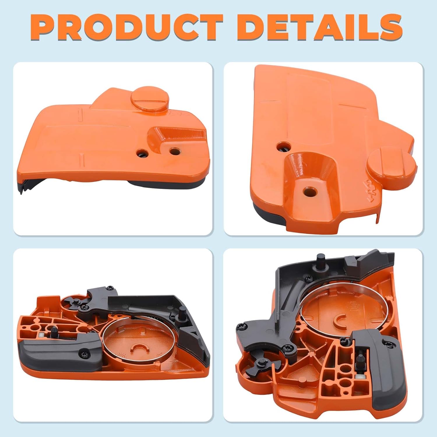 Fits Husky 435 440 Chainsaw Chain Brake Side Clutch Cover Kit and For Husqvarna 435 440 Chain Brake Handle Guard Kit, Replacement Parts 501388203, 536329204, 544251501