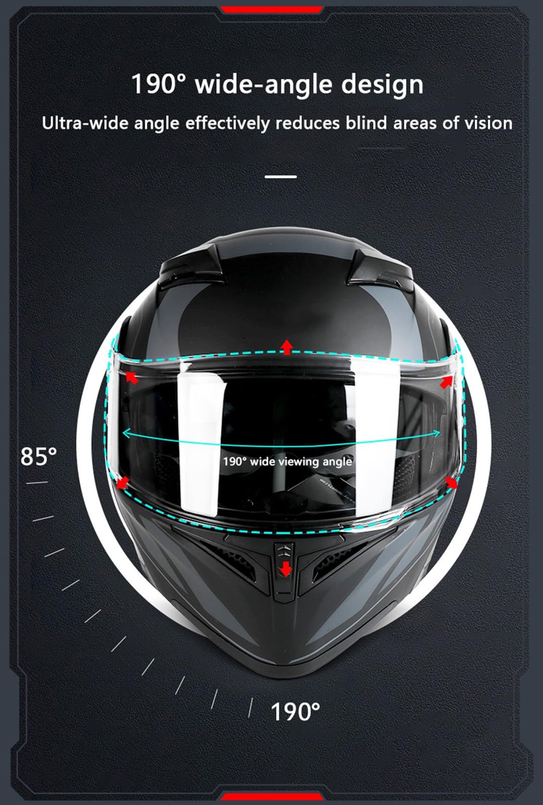 Casco Moto Flip Up,Casco Moto Modulare Four Seasons con Doppia Visiera Solare,Approvato DOT/ECE Casco Moto Integrale Leggero Scooter Ciclomotori Chopper Casco per Uomo Donna C,L=59-60cm