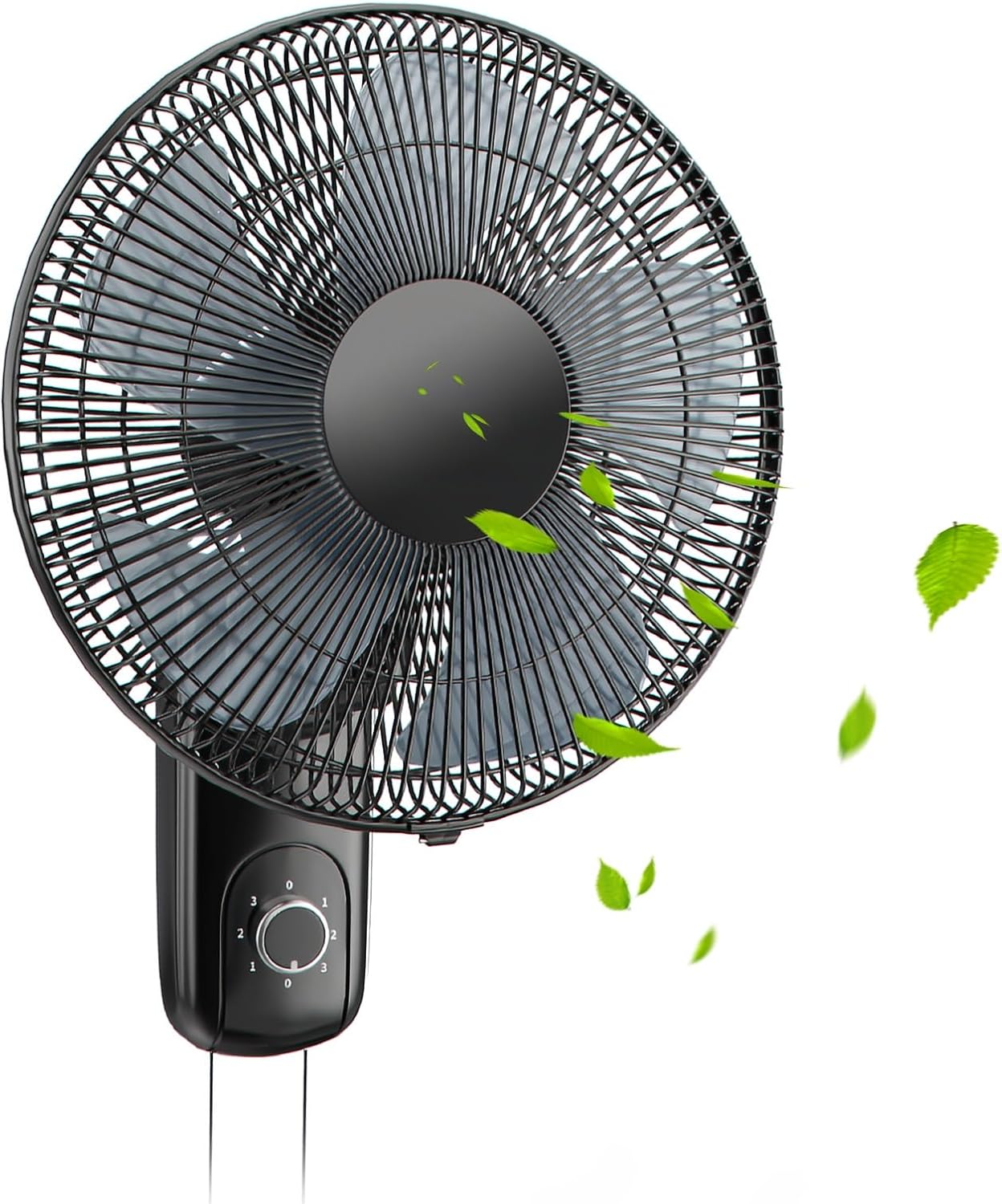 Heavy Duty Wall Mount Fan, Quiet 3-Speed Adjustable Tilt Operation, Ideal for Bedroom, Garage, Office - Perfect for Comfort and Air Circulation