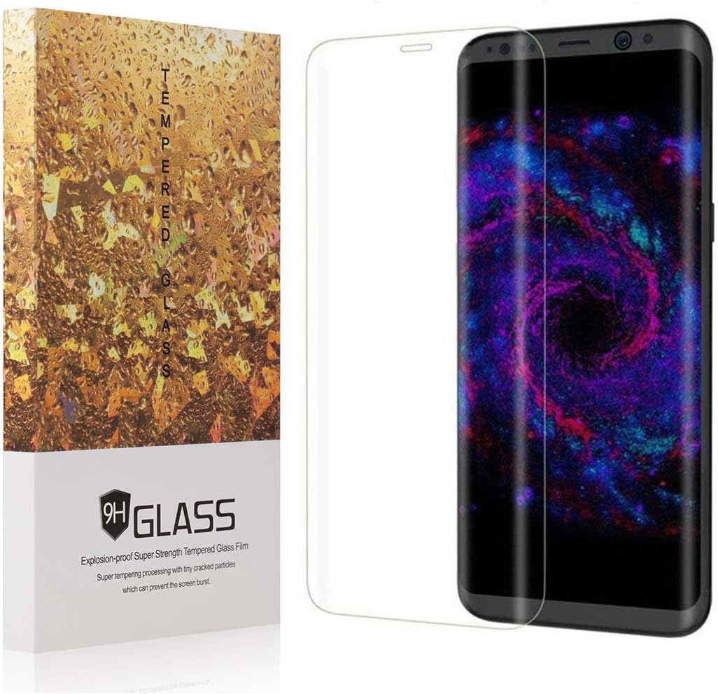 Glalaxy S8 Screen Protector,Full Coverage Edge to Edge Curved Side Tempered Glass,[Anti-Scratch][ Anti-Fingerprint][High Definition],Lifetime Replacement Warranty