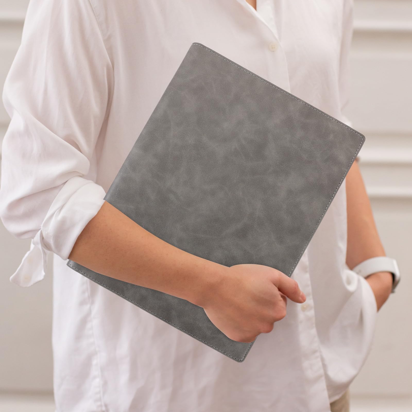 Healeved Cartella Portadocumenti Aziendale in Pelle PU A4 Chiusura Magnetica Organizer Multifunzione per Ufficio e Conferenze Porta Documenti Professionale per Viaggi di Lavoro