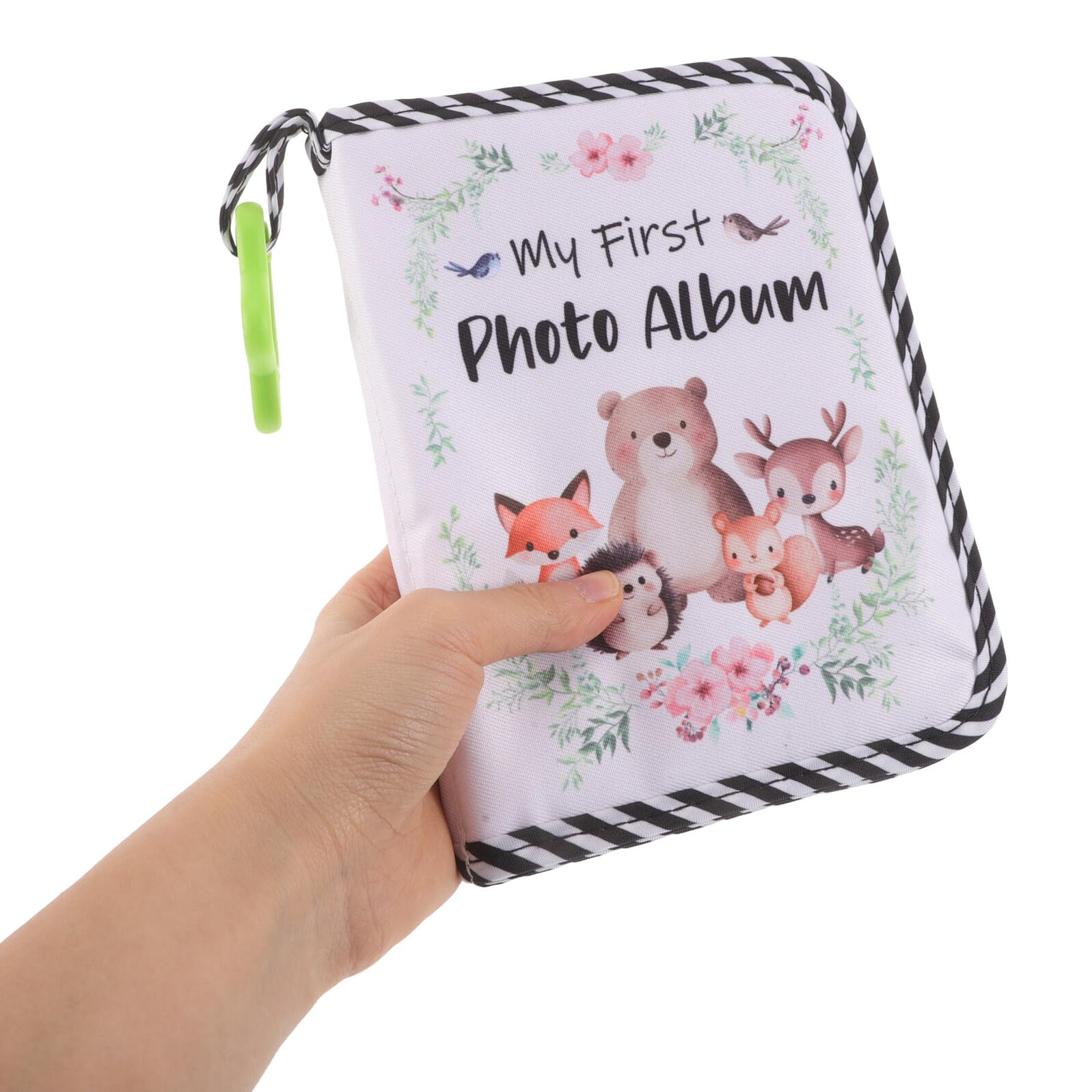 Weiches Babyfotoalbum aus Oxford Gewebe für 10X15cm Fotos mit Tiermotiven Erstes Familienalbum für Babys zum Schutz und Aufbewahren von Erinnerungen Leichtes Stoffalbum für