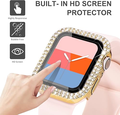 Miniatura 222 de KADES - Funda protectora brillante compatible con Apple Watch Series SE, SE 2022, 6, 5 y 4 de 44 mm, con protector de pantalla incorporado