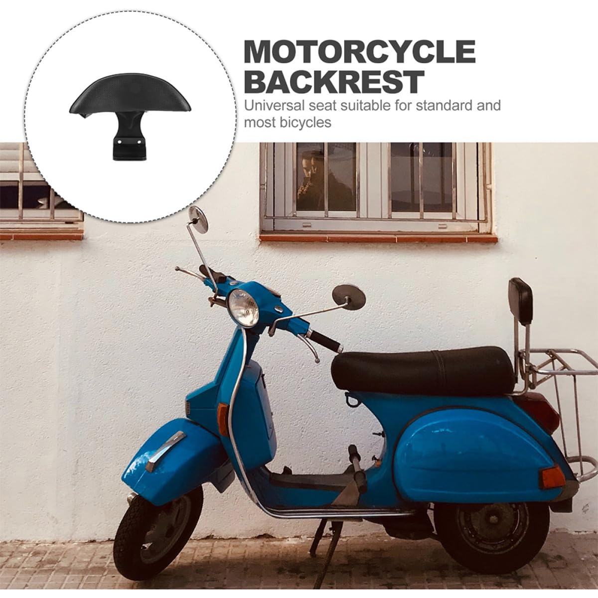 CALLARON Coussin Noir de Dossier Ergonomique pour Vélo Électrique en Mousse Pu Support Confortable Facile à Installer pour Cyclisme en Plein Air