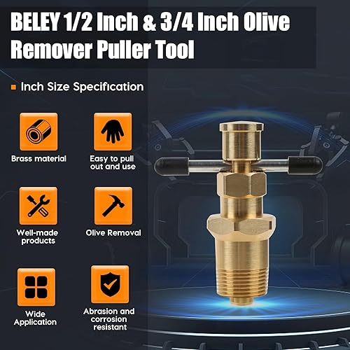 Miniatura 2 de BELEY Herramienta de extracción de aceite de 1/2 pulgada y 3/4 pulgadas, herramienta de extracción de herramientas de extracción de tuberías