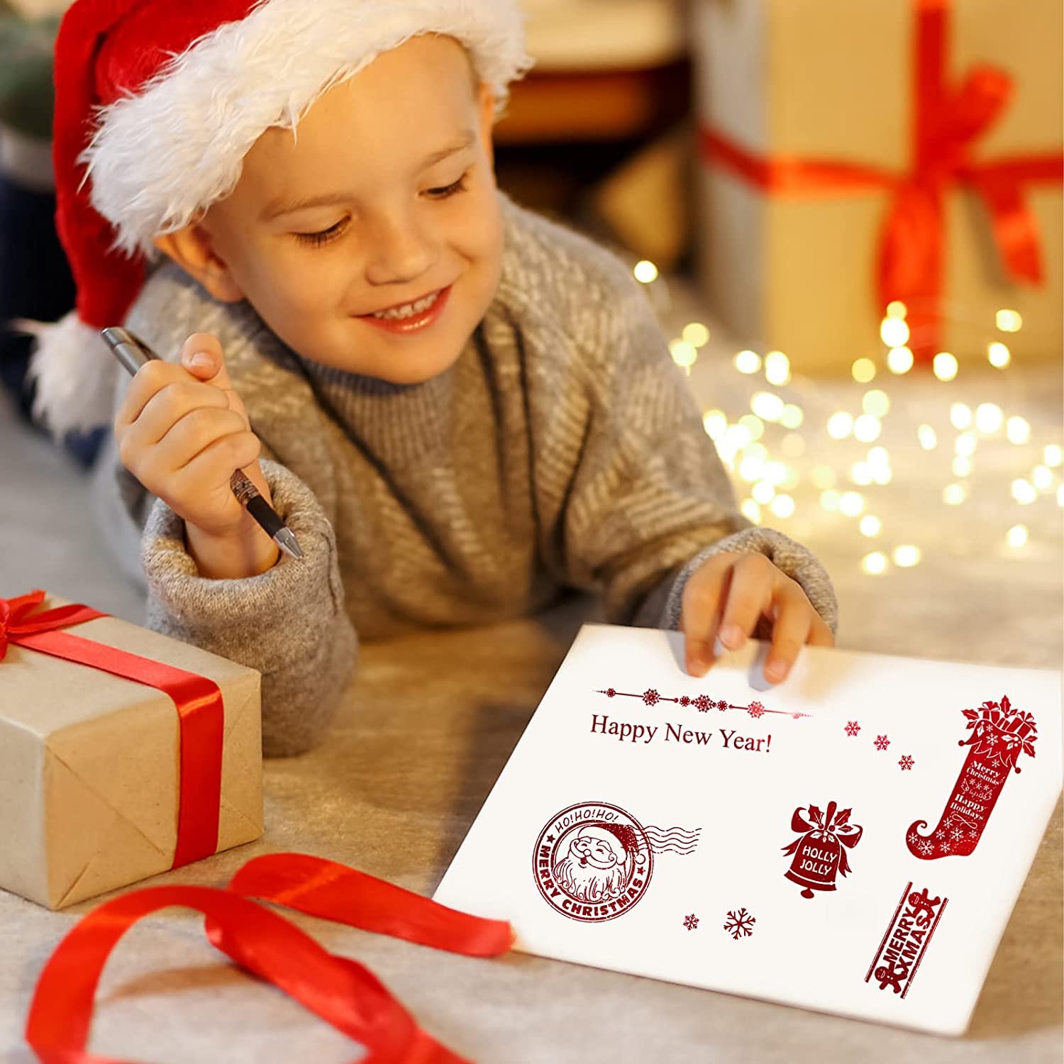 Naler Tampons De Noël Pour La Fabrication De Cartes Cadeaux, 6