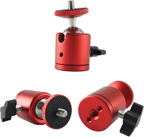 Miniatura 6 de EXMAX Mini cabeza de bola giratoria de trípode de 14 pulgadas, montaje en base de rosca de tornillo de 360 grados, cuerpo de aleación de aluminio,