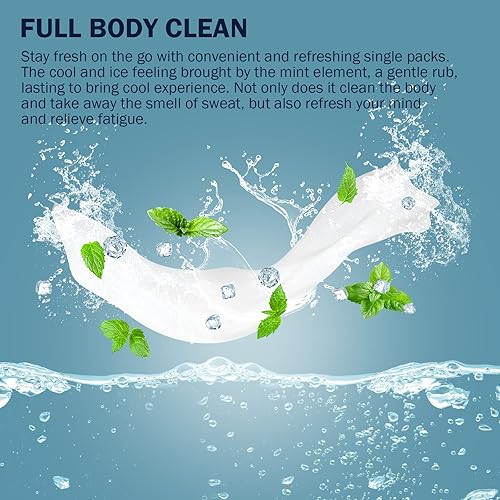 Miniatura 7 de YAKAMOZ Toallitas corporales grandes para adultos, sin enjuagues, para campamento, gimnasio, deporte, senderismo, viajes, vida diaria, refrescantes