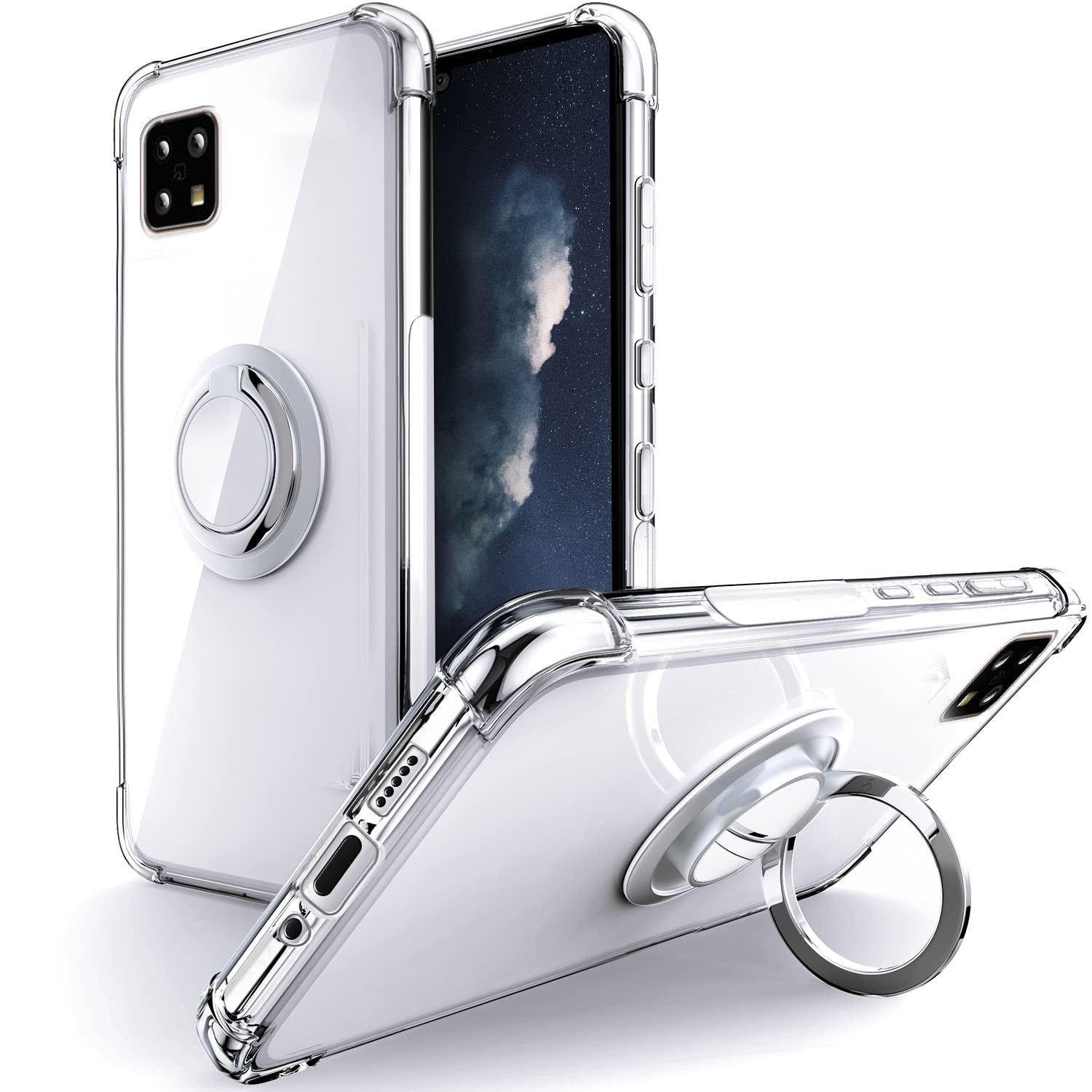 Amazon.co.jp: SHIELDS UP 互換性 AQUOS sense6用 ケース リング付き