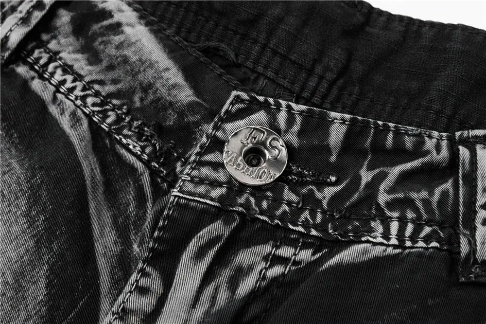 Pantalones cortos de verano para hombre, estilo táctico, estilo militar, de algodón, casuales, sueltos, sin cinturón