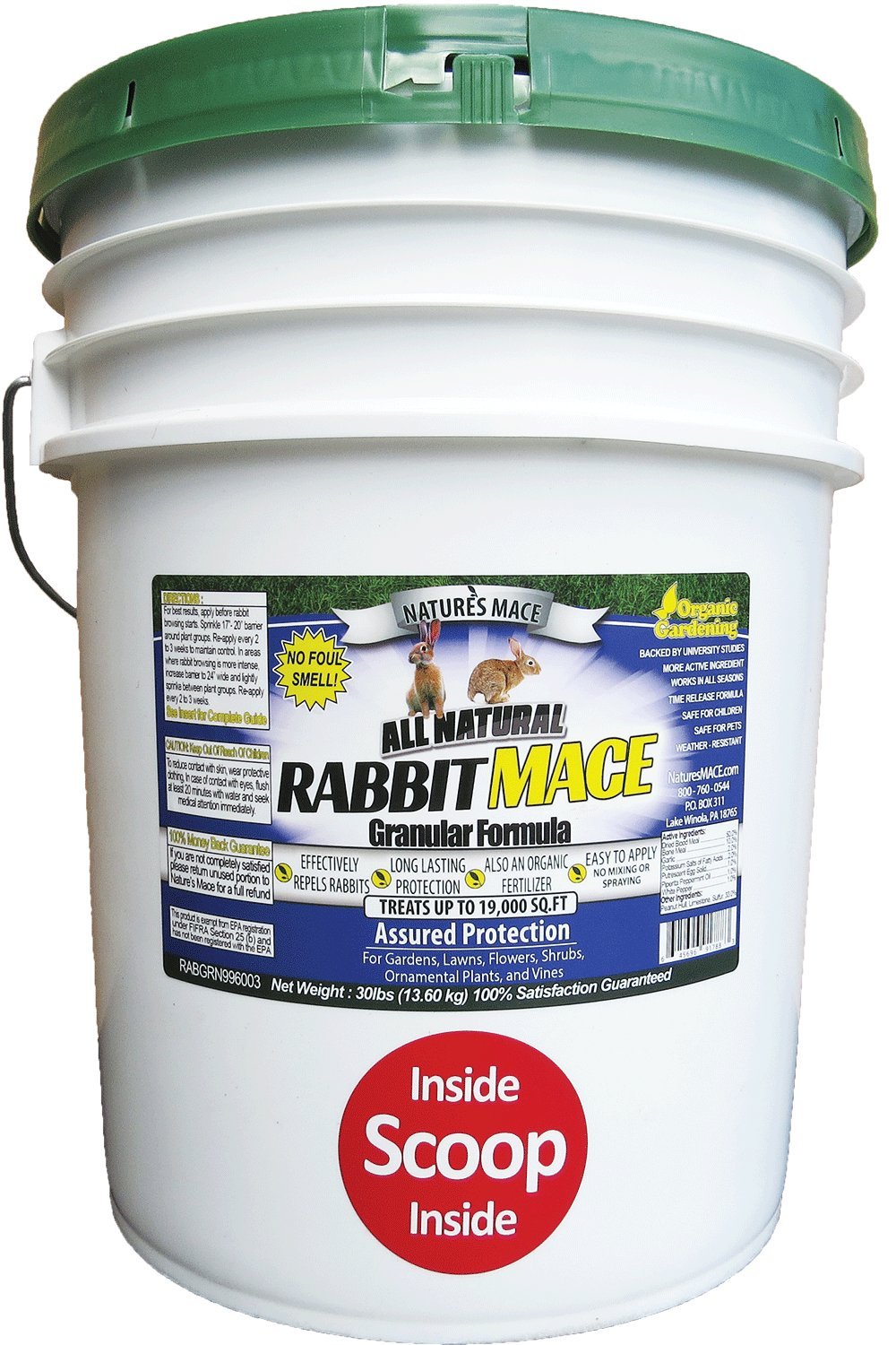 Buy Nature's MACE Rabbit Repellent 30lb Granular/Treats 19,000 Sq. Ft