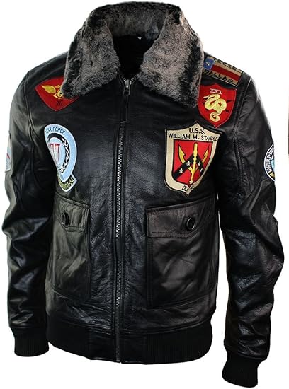 Aviatrix - Chamarra de Piel auténtica para Hombre, diseño de Aviador de la  Fuerza Aérea de EE. UU. : Amazon.com.mx: Ropa, Zapatos y Accesorios