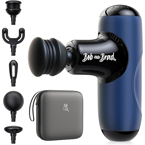 BOB AND BRAD Q2 Mini Massage Gun, Pocket-Sized Deep Tissue Massager, FSA Portable Percussion Muscle Massager Gun, Ultra Small & Quiet Travel Massage Gun for Pain Relief, HSA Eligible