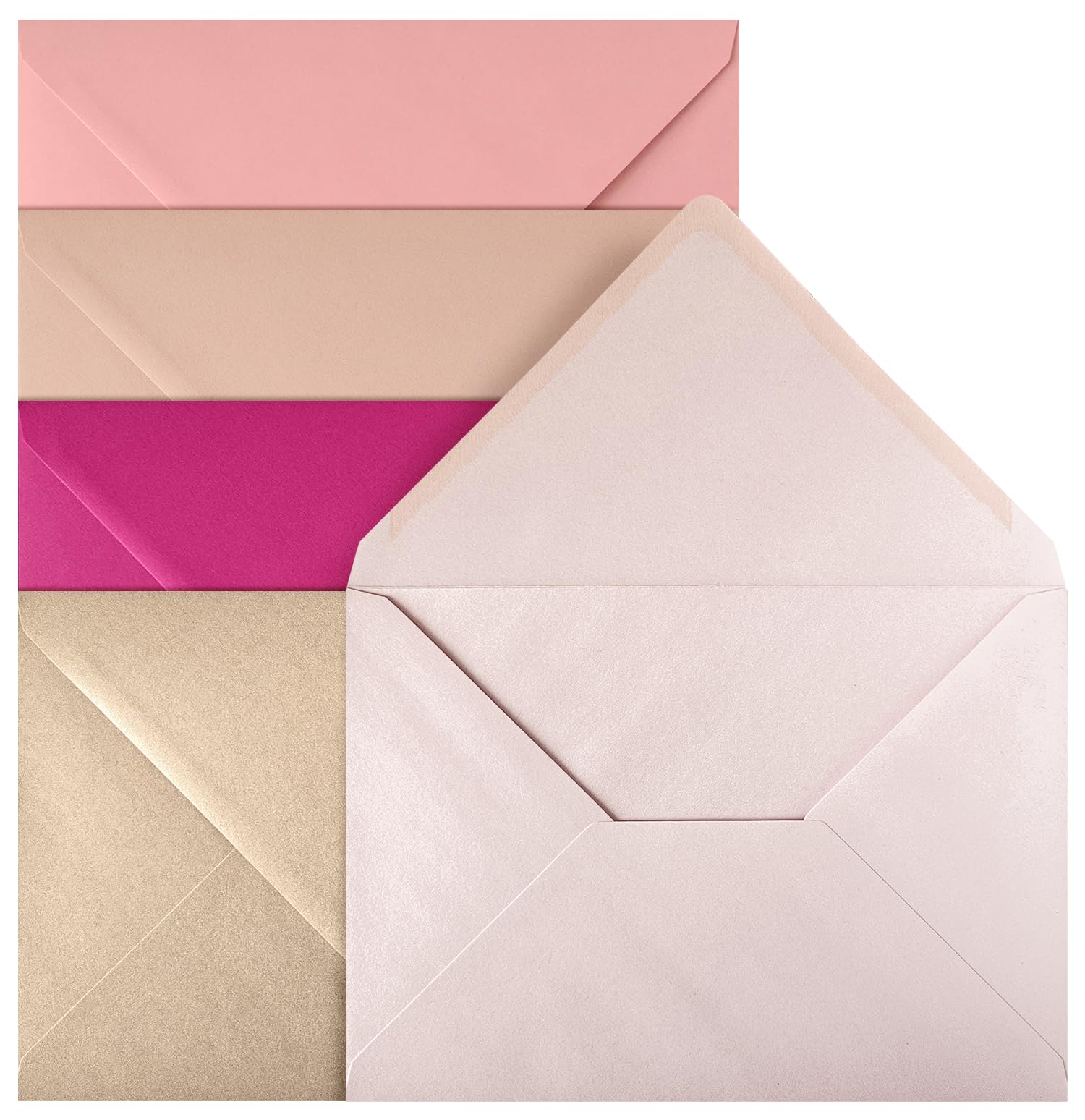 Netuno 20 Large Pink Envelope Mix C5 162 x 229 mm 6.4 x 9 in Large Colourful envelopes Coloured Invitation Envelope Set for A5 Letters Wedding Invitations Greeting Cards documents Postcards — image 1