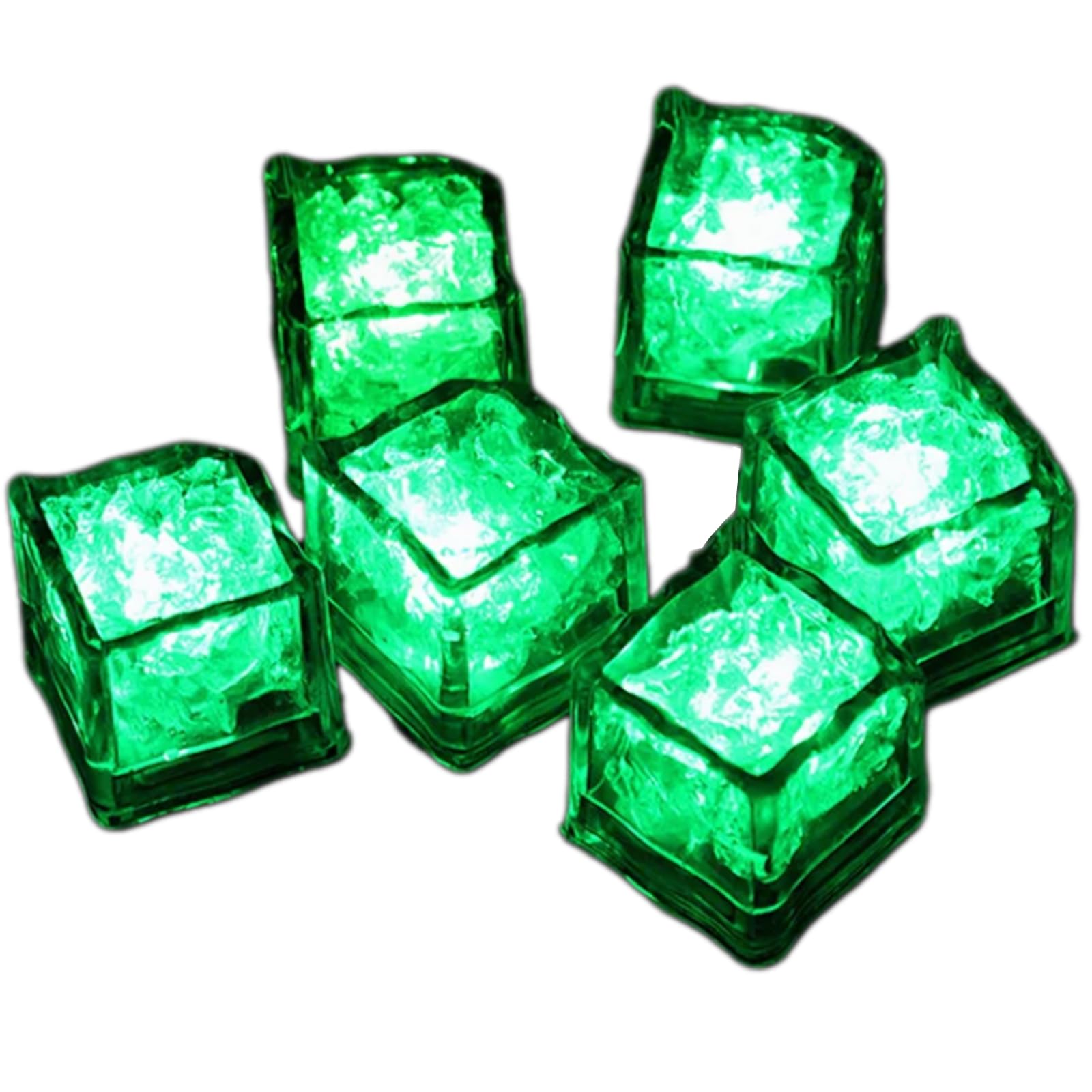 MALSSE Of 12 Eye Catching LED Ice Tray Water Activated for Beverages Jewelry Colorful Wine Decorations LED Tray