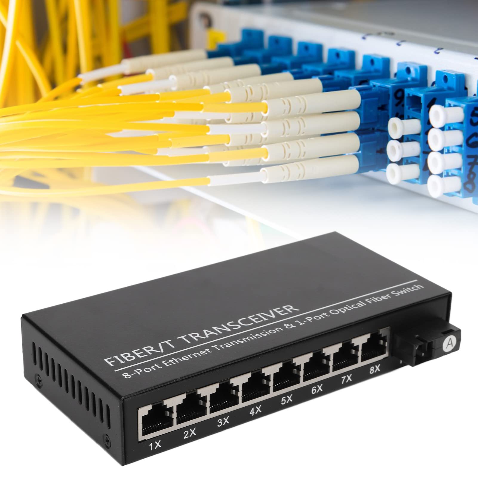 Transceiver światłowodowy Ethernet dla Szybkiej Sieci Ethernet, Pełne Negocjacje Auto Duplex, Idealne do Użytku Przemysłowego (wtyczka UE)