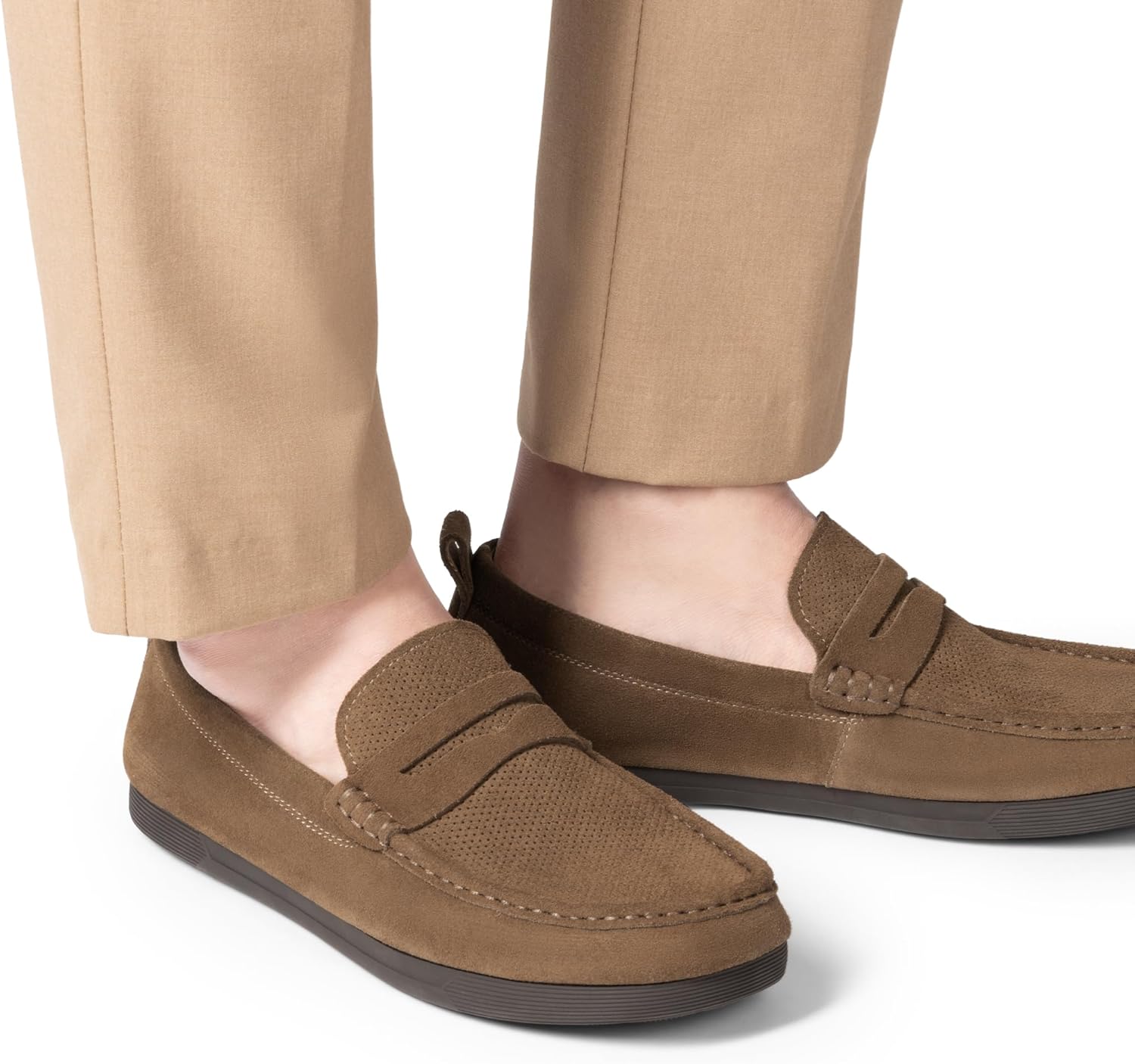 Bruno Marc Men's Penny Loafers Suede Leather Moccasins Casual Driving Shoes Slip-on Lightweight Comfortable Shoes