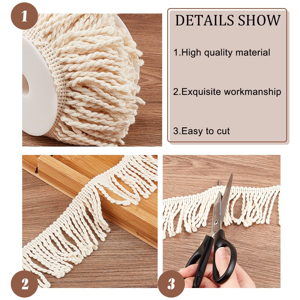 Bordure à Franges Bullion 5m - Franges Métallisées 6cm Largeur Pour Rideaux, Canapé Et Couture DIY