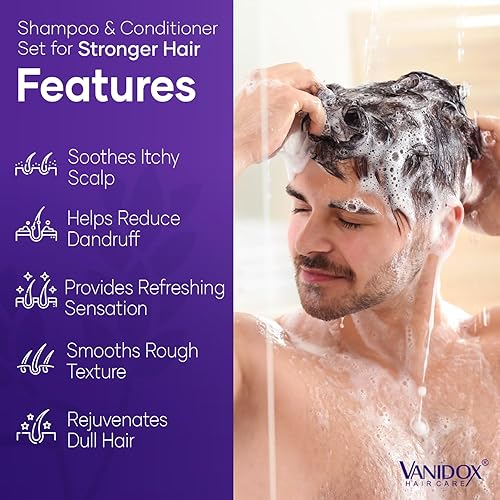 Miniatura 3 de Juego de champú y acondicionador de árbol de té con lavanda y menta  Bloqueadores de DHT  Con aceite de árbol de té 100% puro para picazón y cuero