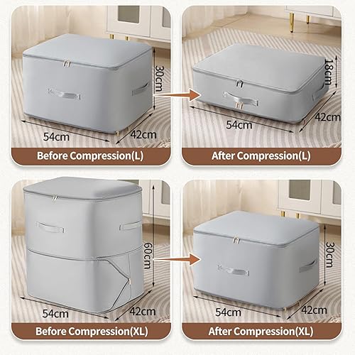 Miniatura 6 de Organizador de autocompresión que ahorra espacio, organizador mejorado de ahorro de espacio 2025, cubo de embalaje de edredón de primera calidad,