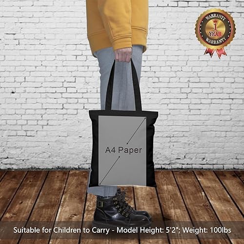 Vista 166 de TOPDesign - Paquete de 5 bolsas de algodón negro de 16 x 15 pulgadas, bolsas de tela ligeras y medianas reutilizables, adecuadas para bricolaje