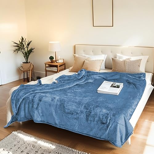 Miniatura 41 de Manta térmica eléctrica de 72 x 84 pulgadas, tamaño matrimonial, tela de franela y sherpa de doble cara, 6 ajustes de calor y 1-10 horas de apagado