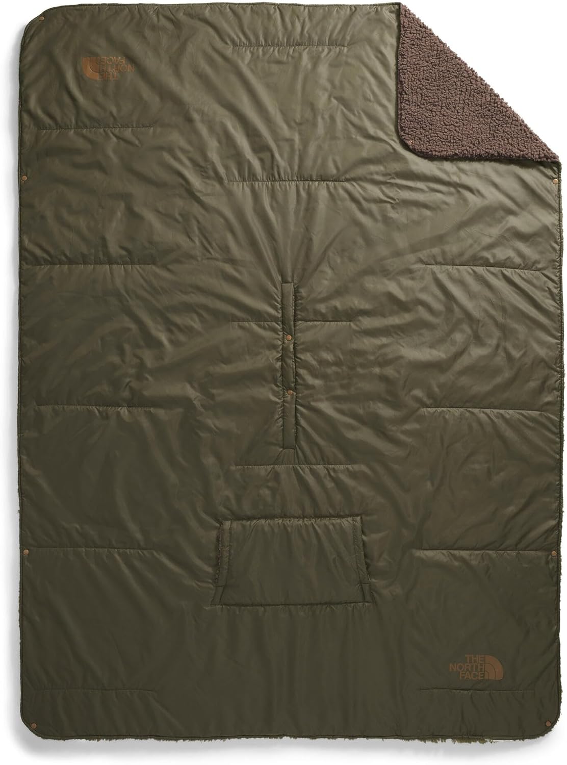The North Face Wawona Fuzzy Blanket New Taupe Green/Smokey One Size