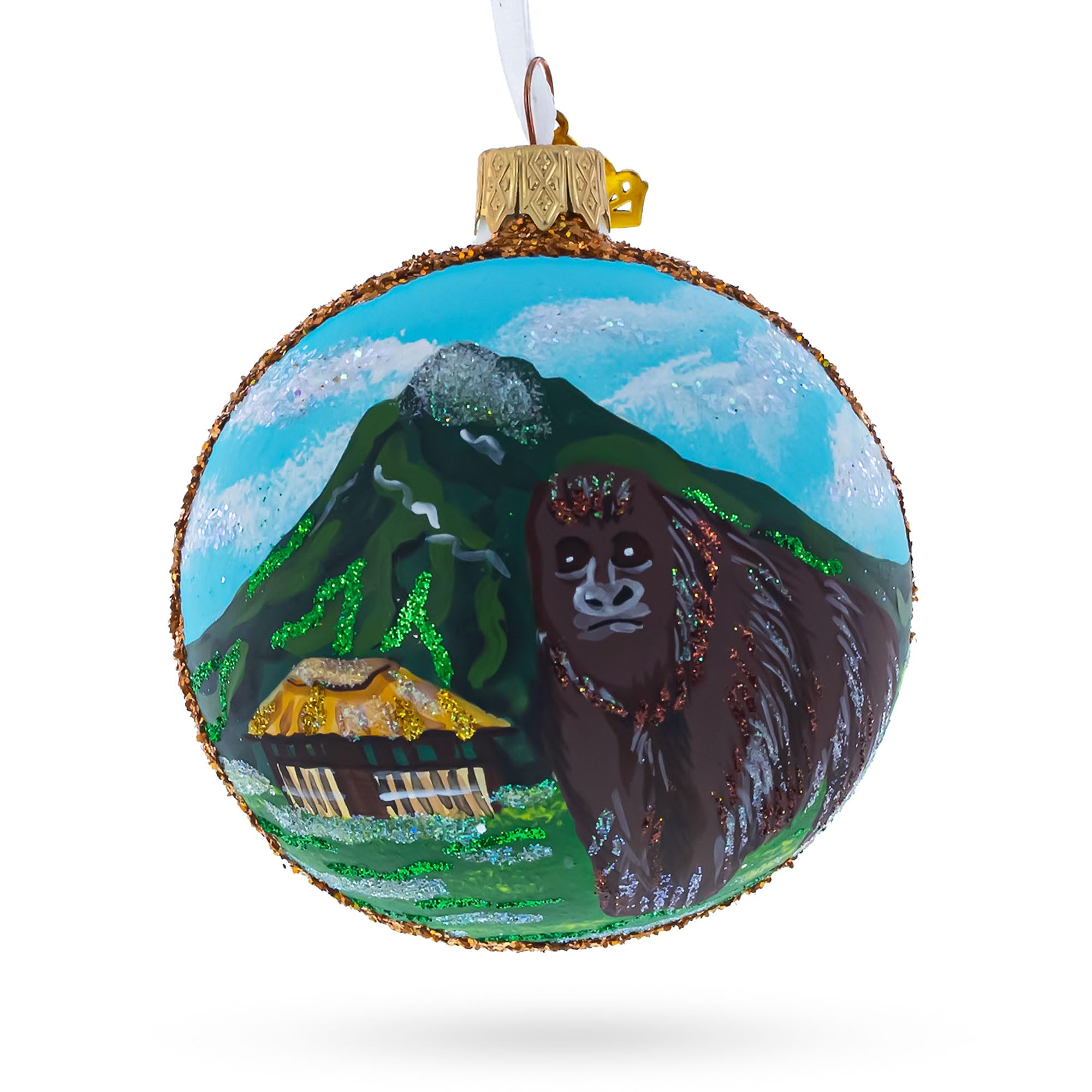 Boule de verre Virunga, cadeau de décoration de Noël idéal
