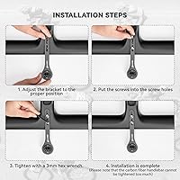 Vista 6 de ROCKBROS Soporte para computadora de bicicleta en la parte delantera compatible con mesas de reloj convencionales, equipado con múltiples tipos
