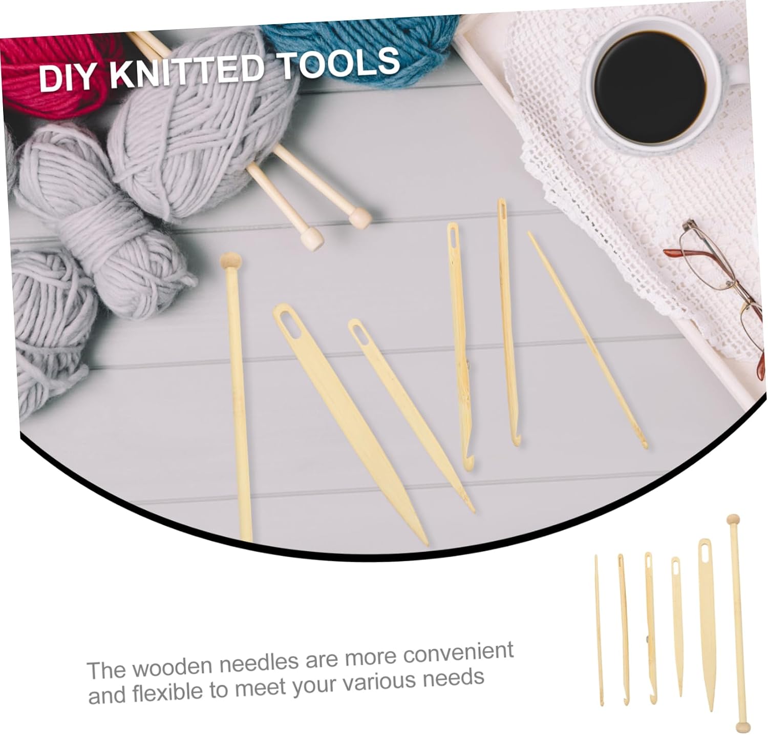 BELLIFFY Weaving Loom Tools Kit Hooks Wooden Needles Handmade Weaving Tools Hanging Rod for Coasters Scarves