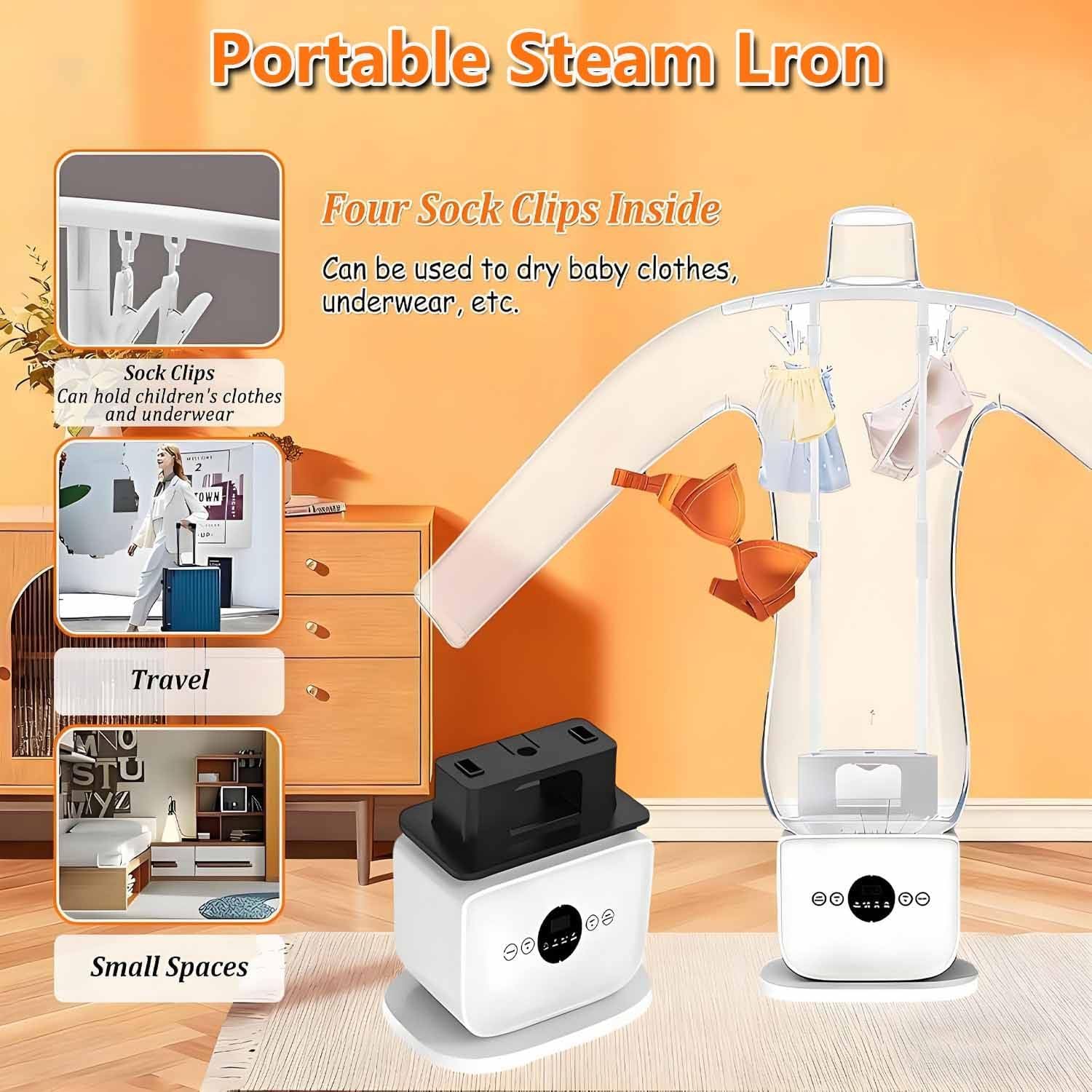 Automatic Ironing Machine,Portable Steam,8 Minutes Quick Ironed Dry,for Any Fabric Type Clothing & Shoes