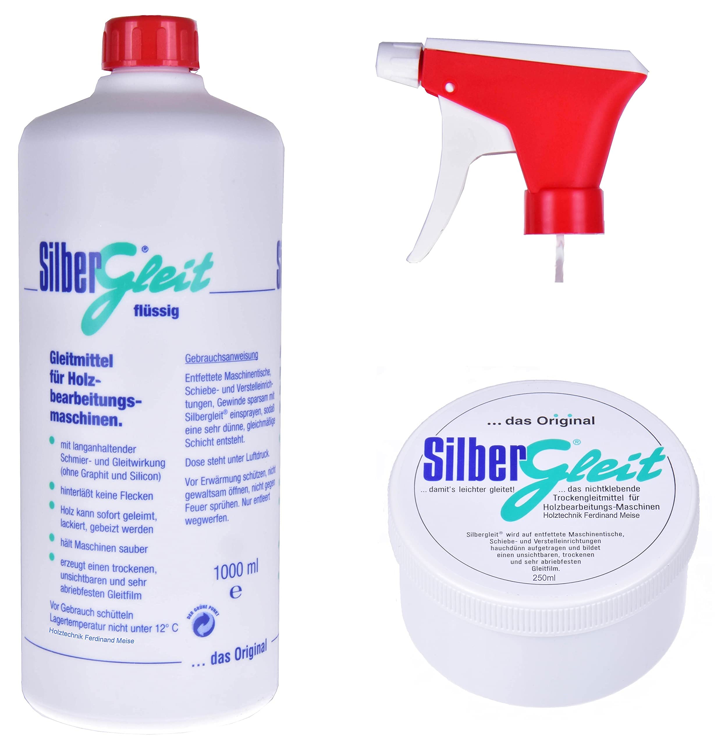 Silbergleit flssig und pasts, 1000ml Flasche plus 250ml Dose  inkl.Sprhkopf als Set : Amazon.de: Baumarkt