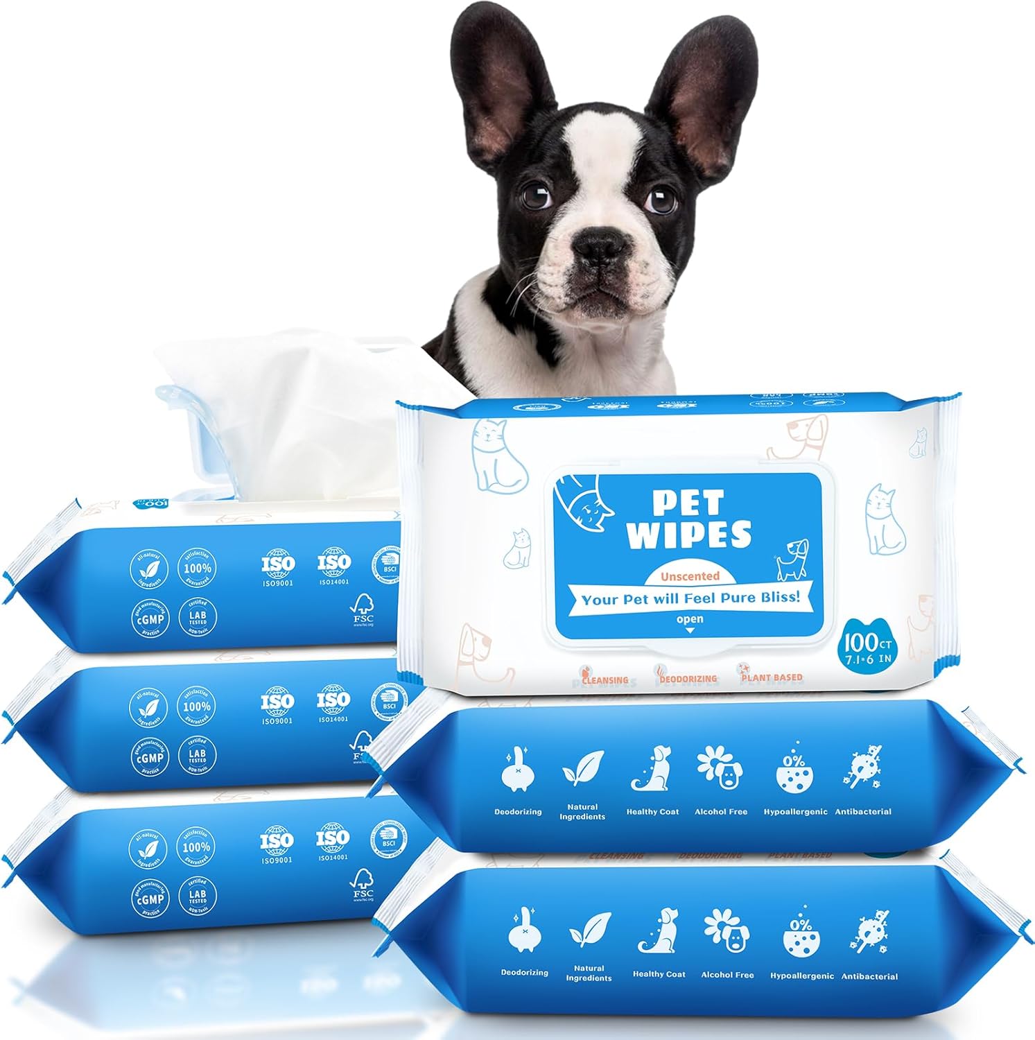 Dog Wipes for Paws and Butt 600count6packs Pet Trinidad and