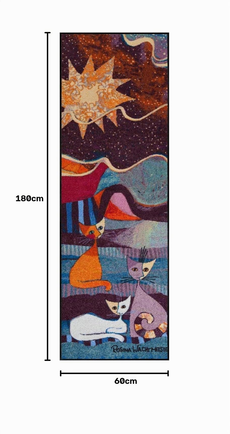 Rosina wachtmeister tapis de sol, multicolore, 60 x 180 cm