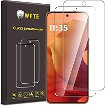 WFTE [2-Piece Tempered Glass Screen Protector for Motorola Moto G15/G15 Power [9H Hardness][Anti-Scratch][Anti-Fingerprint][Bubble Free] Screen Protector for Motorola G15