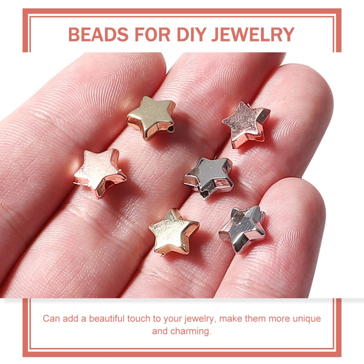 Gadpiparty 5 Set Perline Forma Stella Per Bigiotteria Fai Da Te Da Perline Distanziatrici Leggere E Resistenti Per Collane E Bracciali Per Creazioni Artigianali Uniche E 300 Pezzi*5