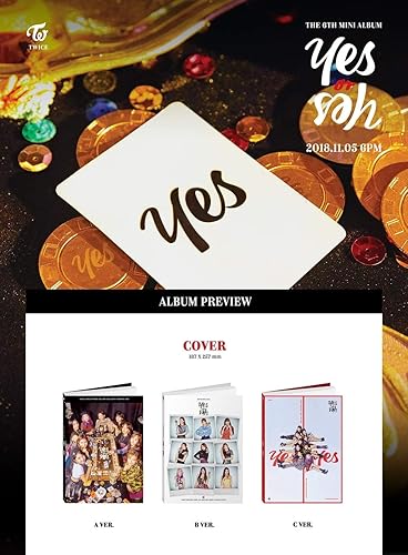 Miniatura 2 de JYP Entertainment Dos veces - SÍ o r SÍ [aleatorio ver.] (6º Mini álbum) CD+Tarjetas Fotos+Tarjeta SÍ o r YES+Póster plegado+Beneficio de