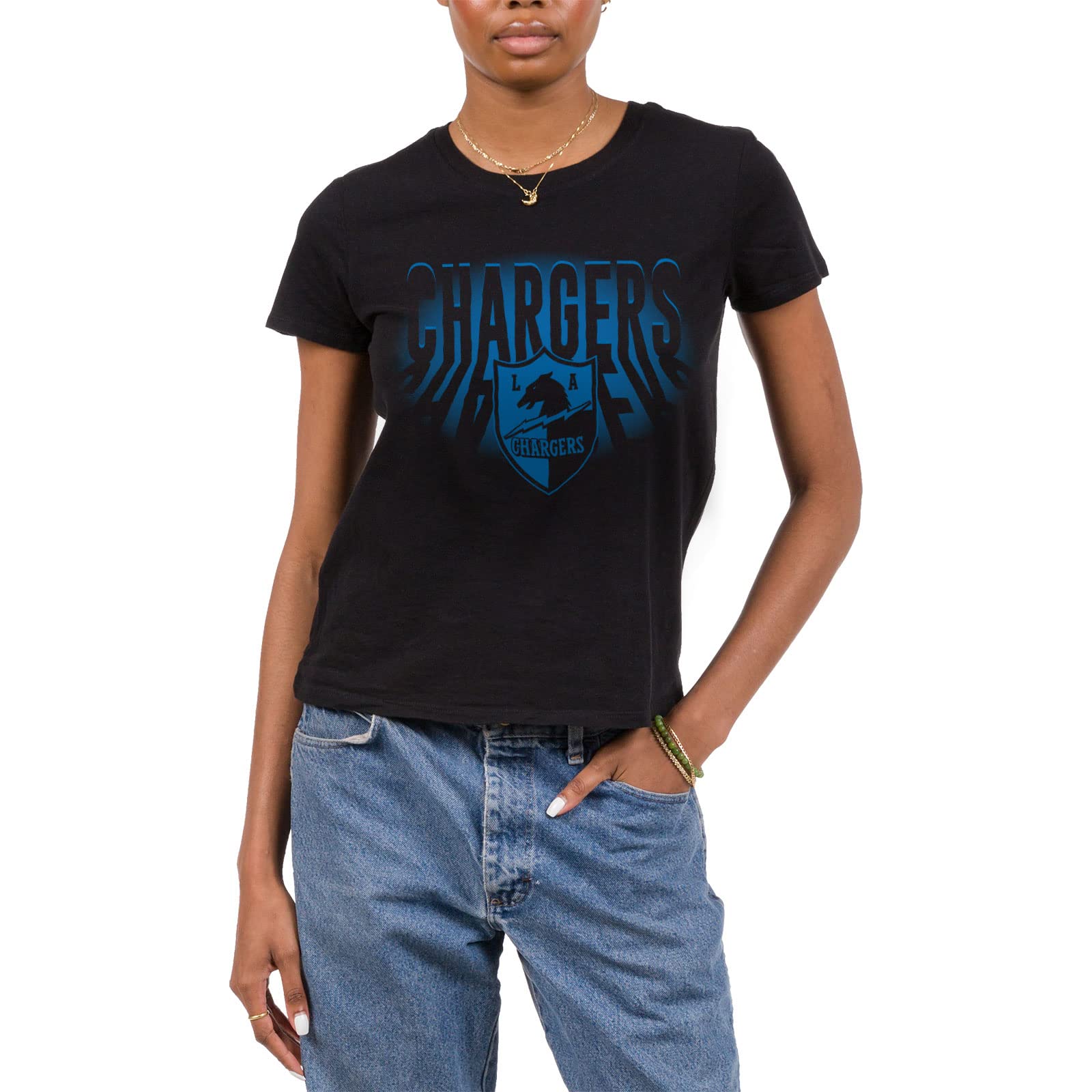 Junk Food Women's NFL Team Spotlight T-Shirt, Black, X-Large